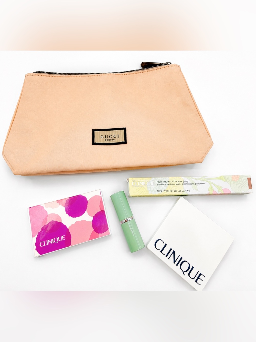 Gucci Beauty Bag & Clinique Luxury Makeup Bundle
